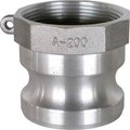 Be Pressure Supply 4" Aluminum Camlock Fitting - Male Coupler x FPT Thread 90.390.400